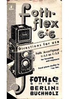 Foth Foth-Flex 6x6 manual. Camera Instructions.